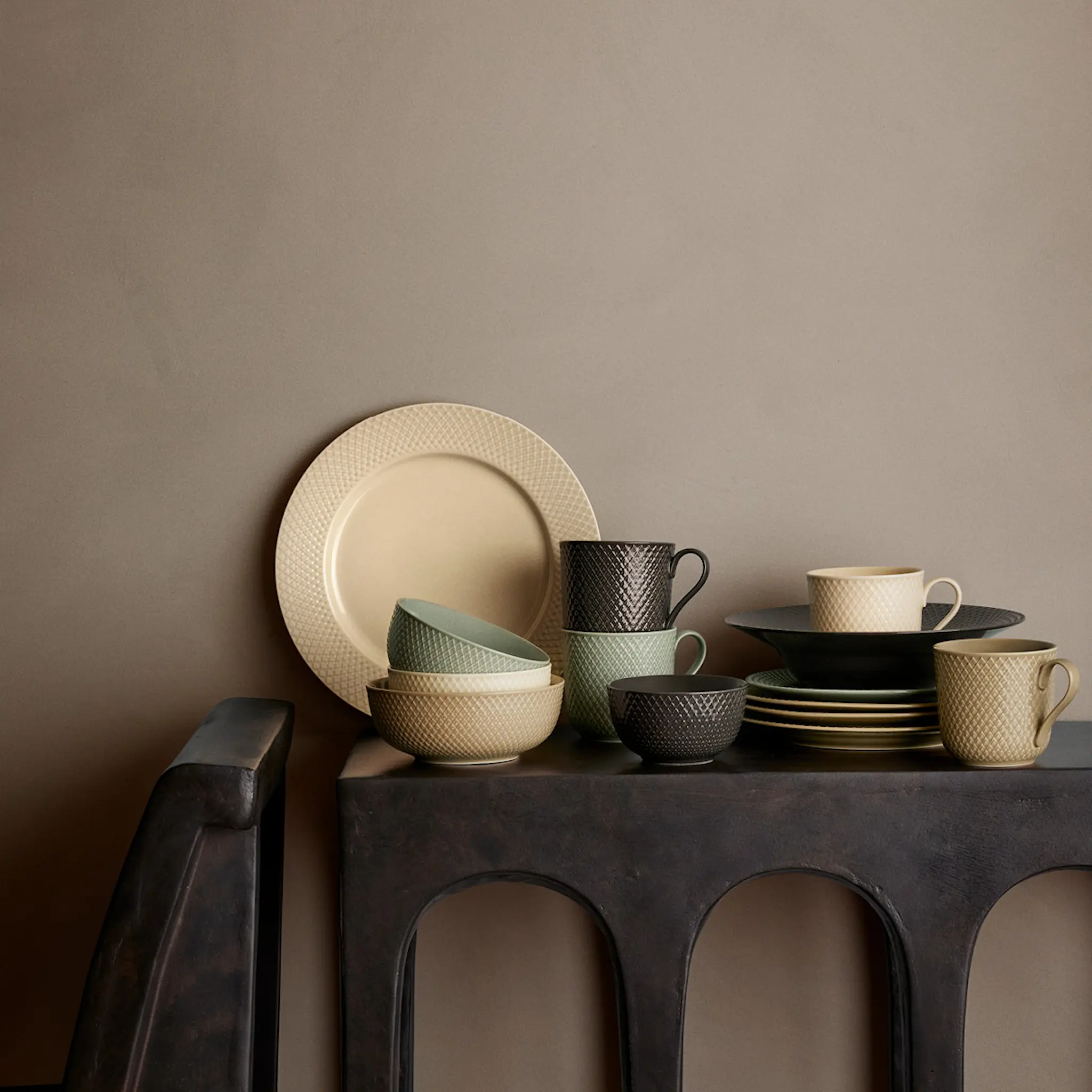 Lyngby Porcelæn Rhombe Earth Muki 39 cl Slate