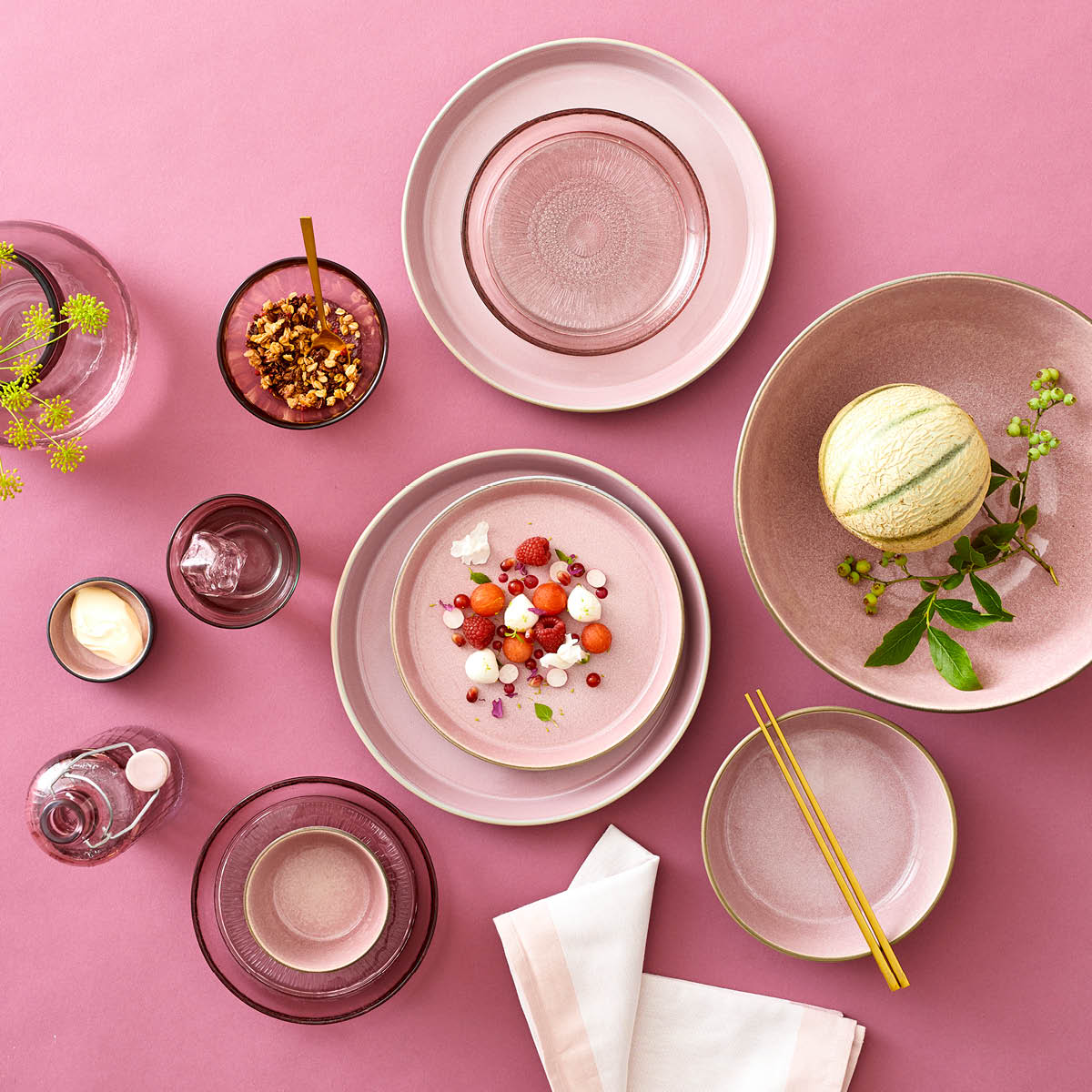 Bitz Salatskål 24 cm grå/rosa