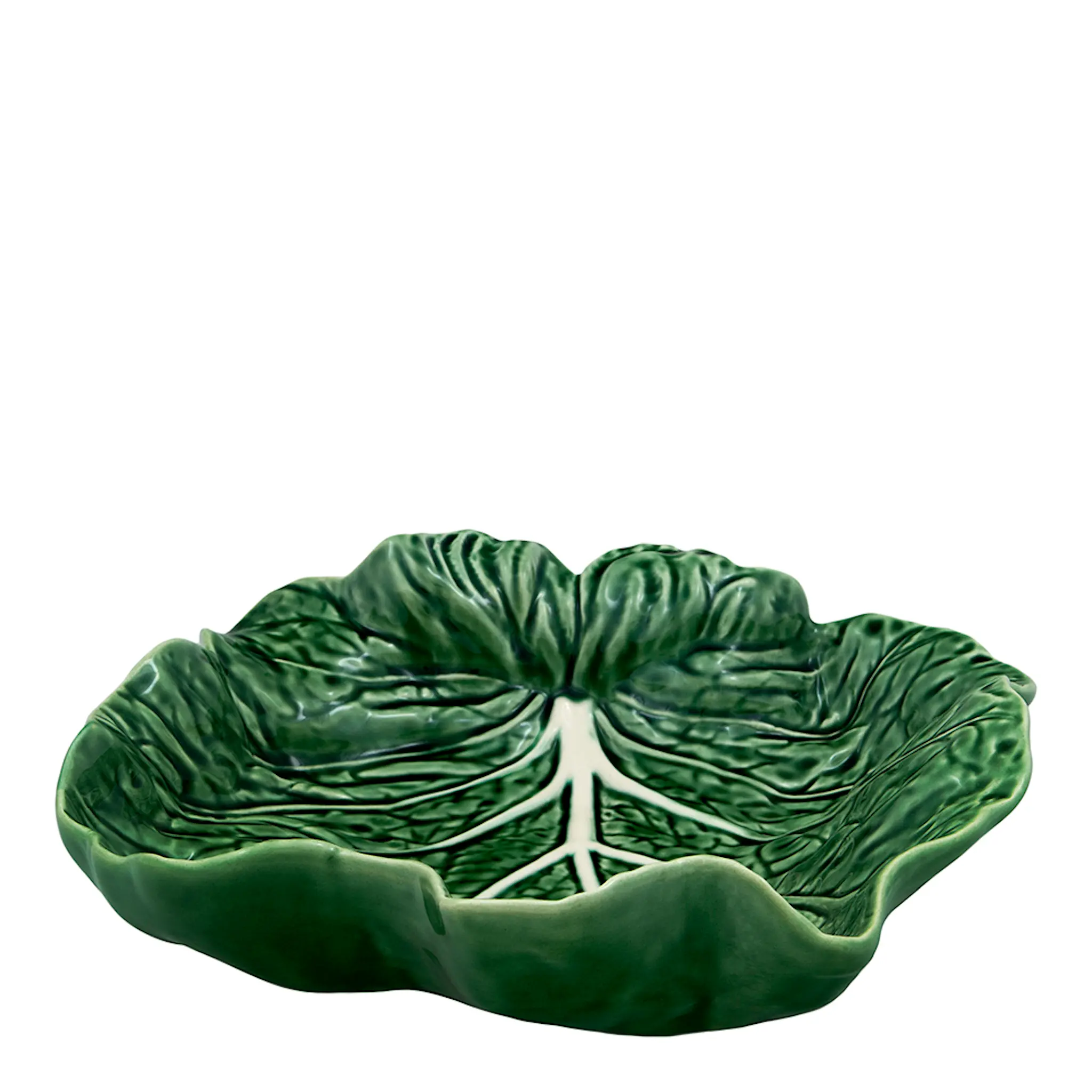 Bordallo Pinheiro Cabbage serveringsfat 26x25 cm kål grön