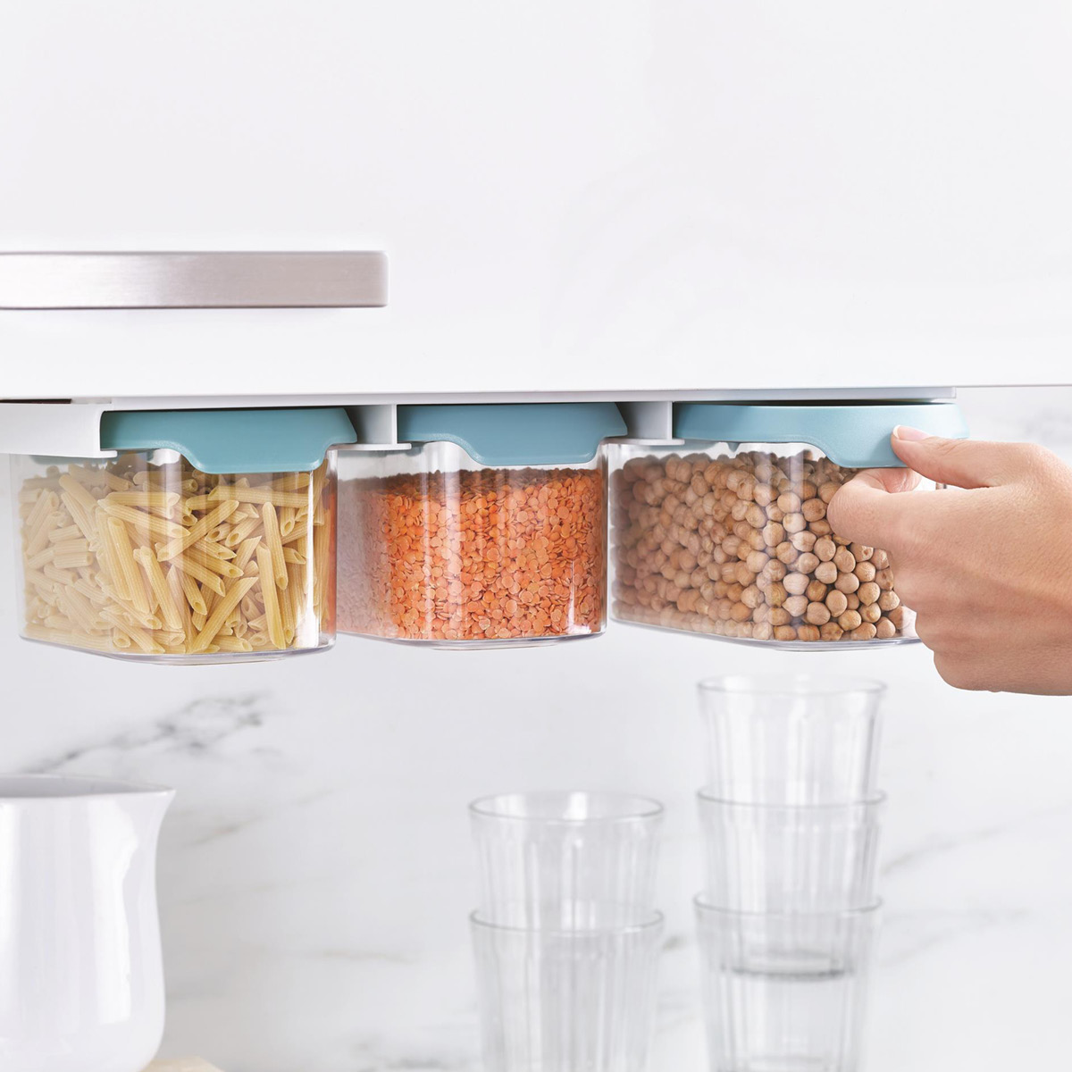 Joseph Joseph CupboardStore oppbevaringssett 3 x 900ml blå