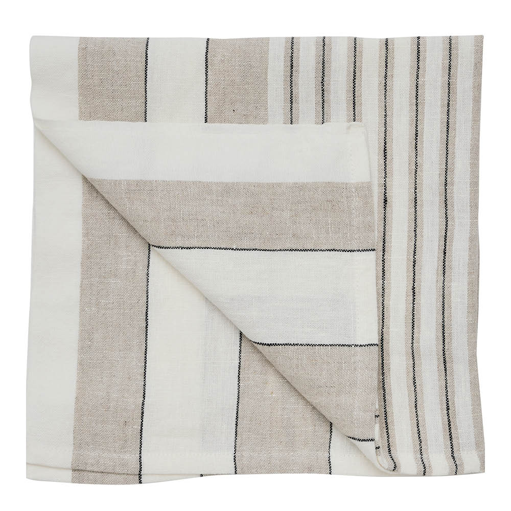 Tell Me More - Noah Lautasliina 50x50 cm Beige stripe