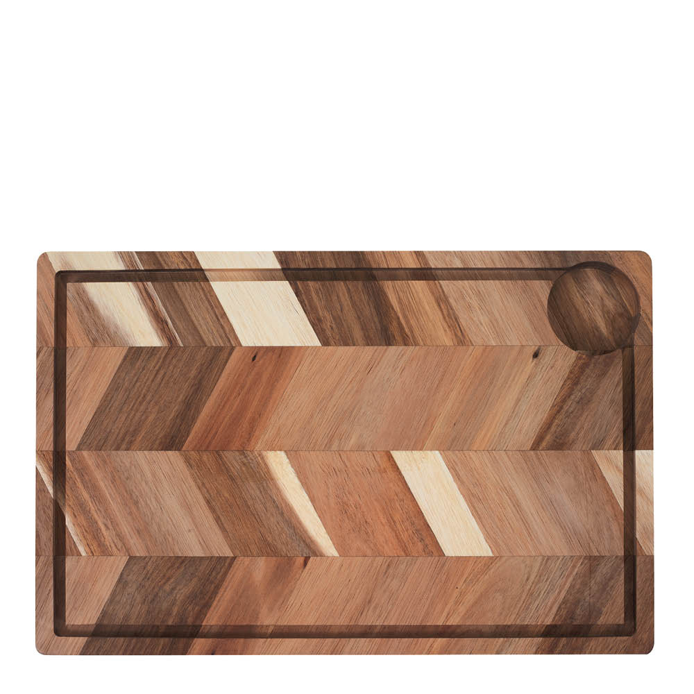 Aida Design skärbräda med saftspår 40x26x3 cm akacia