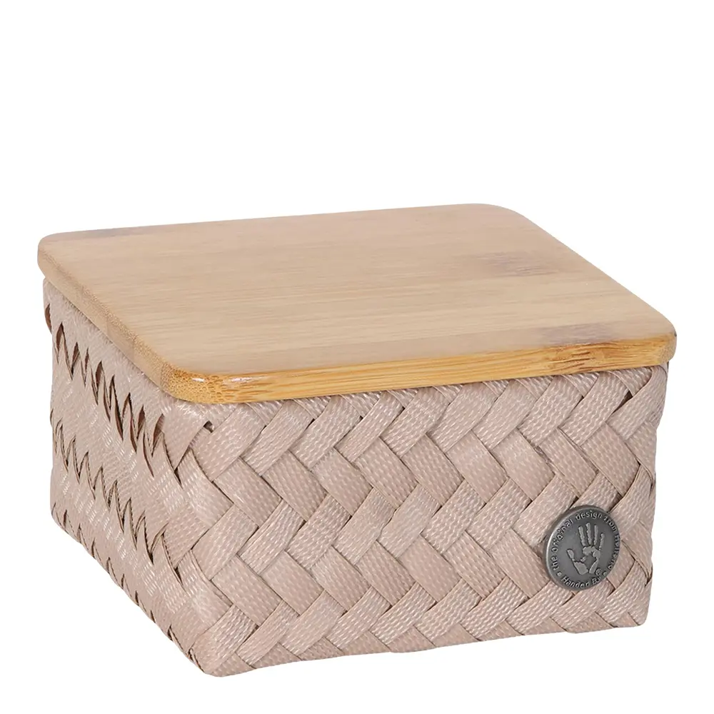Top Fit Tiny oppbevaringskurv m/lokk 13x13x8 cm caffè latte