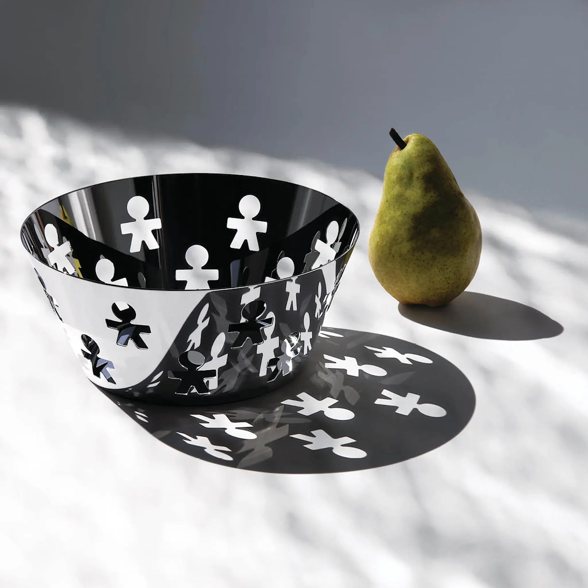 Alessi Girotondo fruktskål 23 cm blank stål