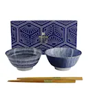 Tayo skålset 2-pack 15 cm blå vit