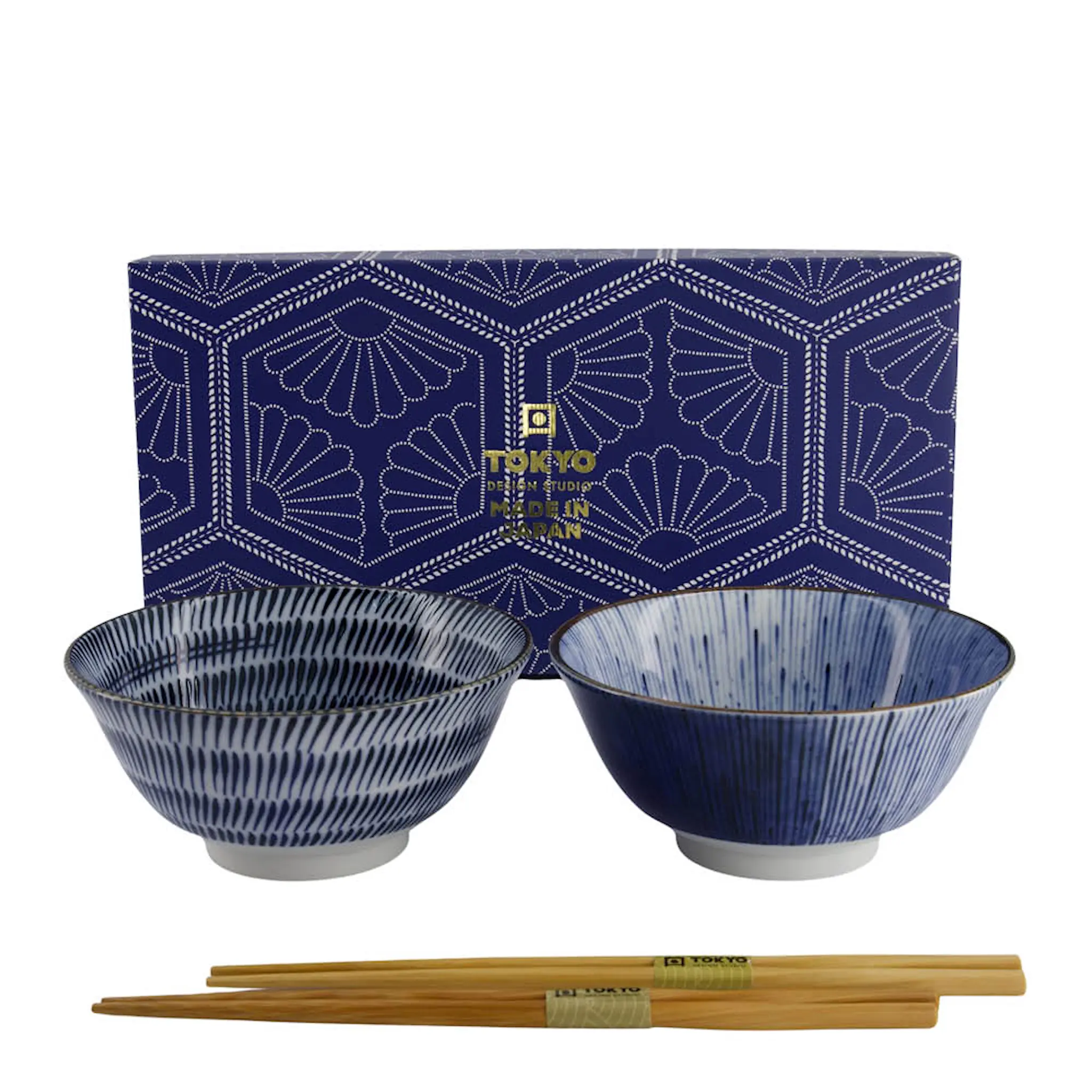 Tokyo Design Studio Tayo skålset 2-pack 15 cm blå vit