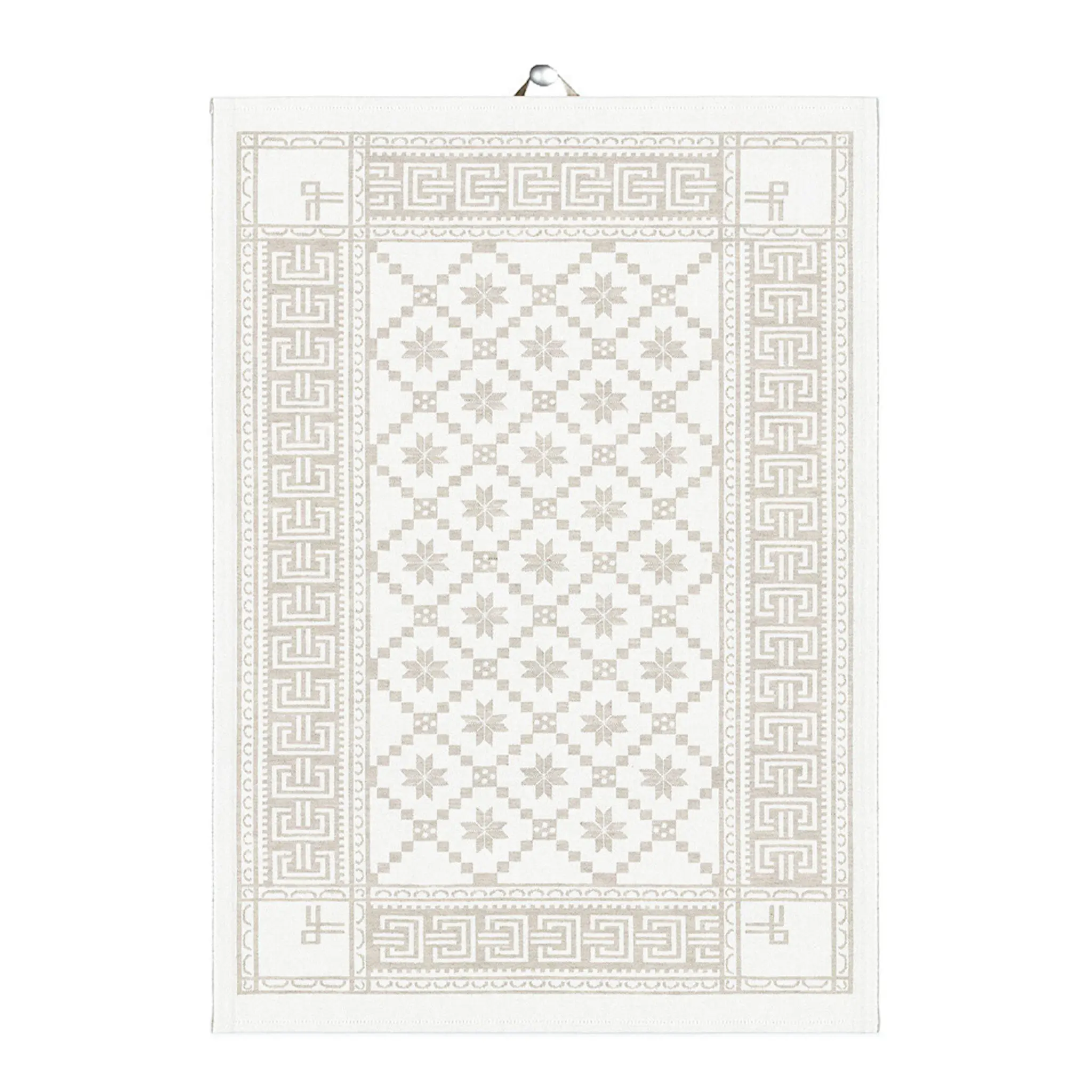 Ekelund Åttebladrose handduk 50X70 cm beige