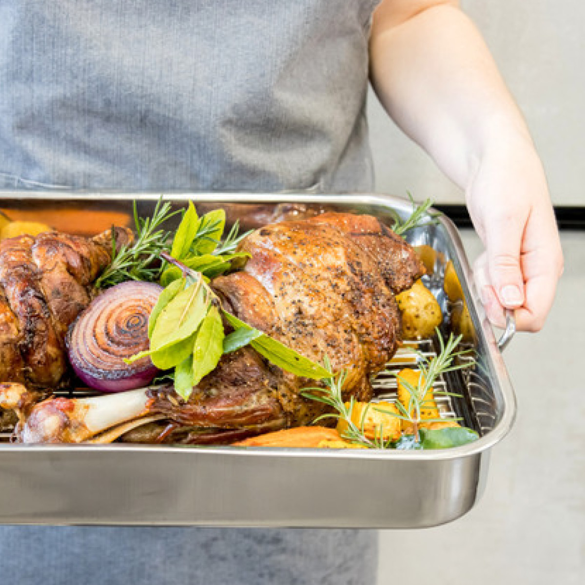 Kitchen Craft Blue Card Uunivuoka ritilällä 43x31 cm Teräs