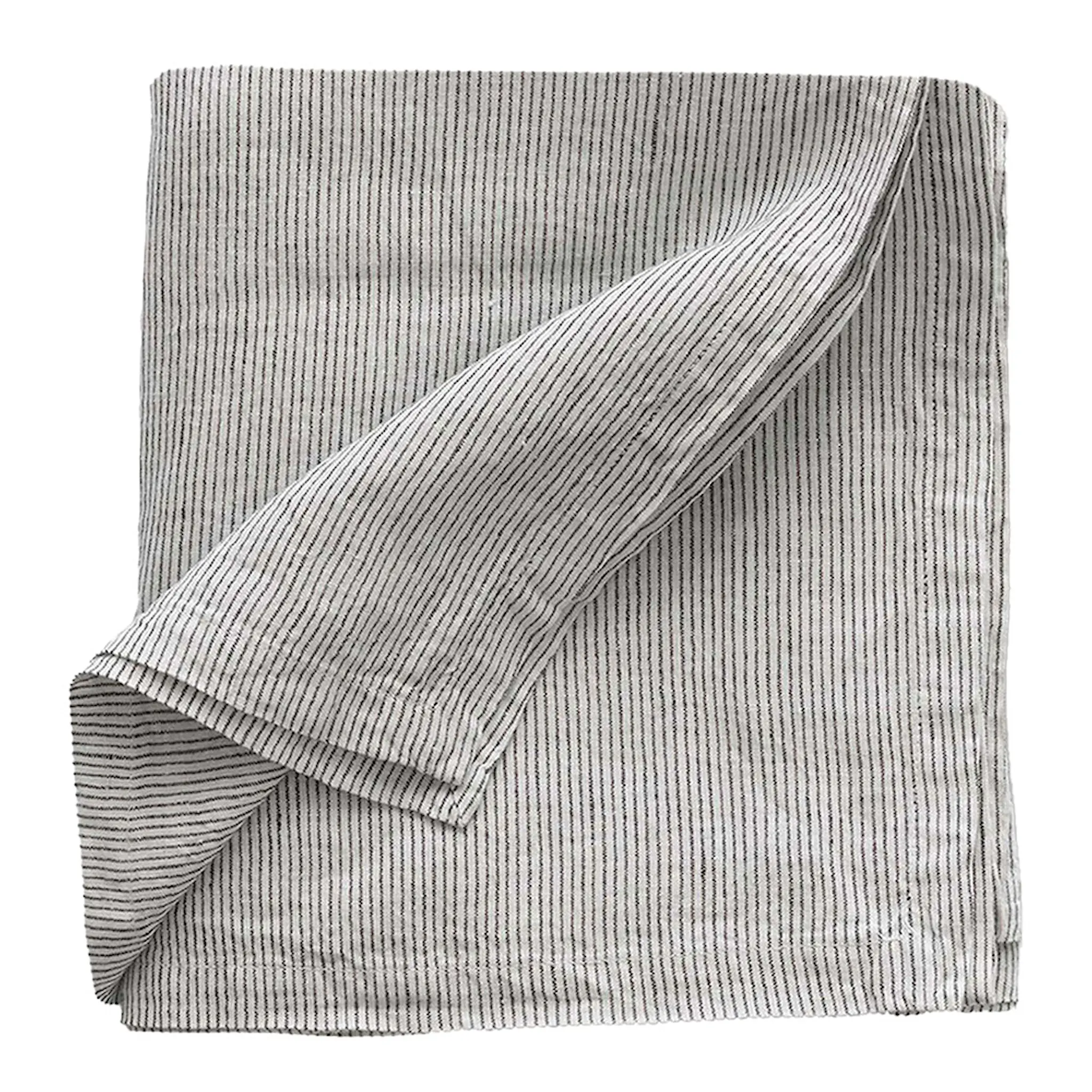 Tell Me More Bordsduk Linne 175x175 cm Pinstripe