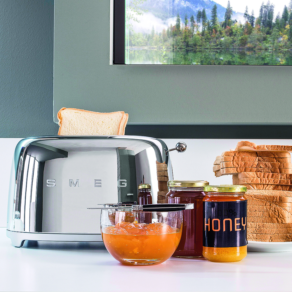 Smeg Brødrister TSF01 2 skiver krom