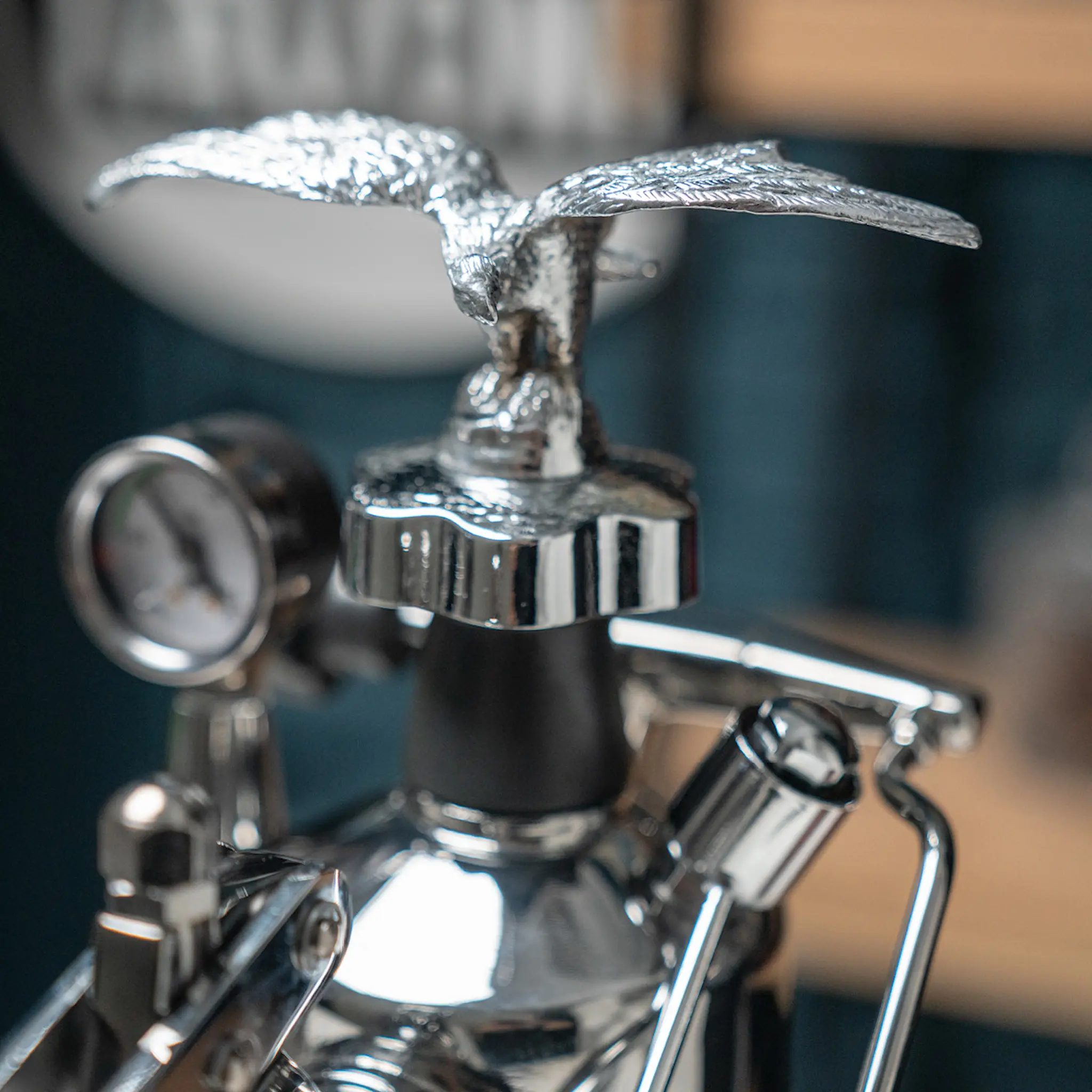 La Pavoni Milano manuell kaffemaskin med hävarm rostfritt stål