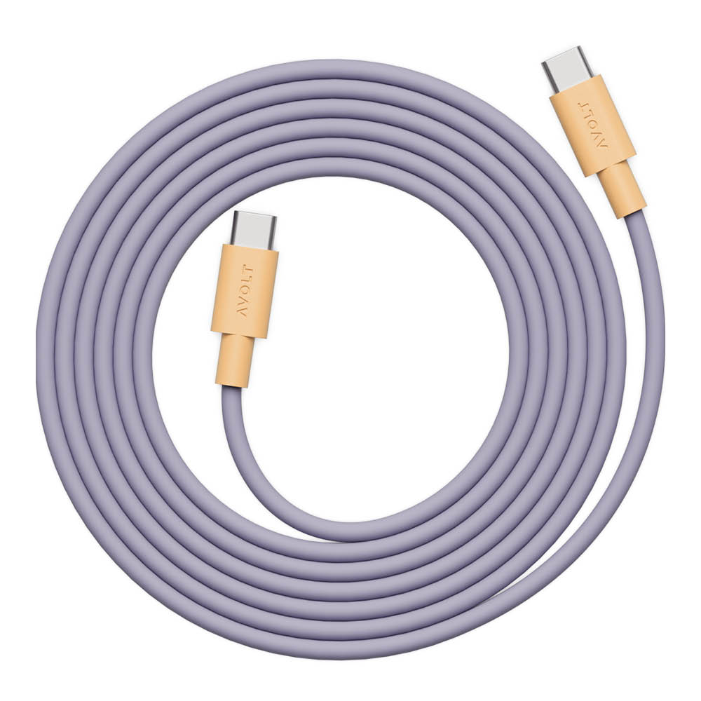 Avolt Cable 1 Bauhaus Archiv USB-C Latauskaapeli 2 m Lavender Glow
