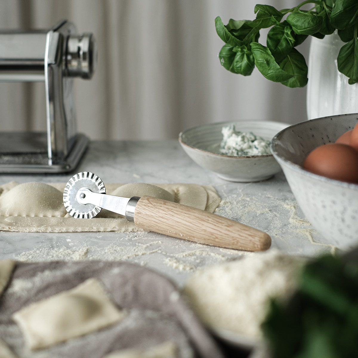 Modern House Pasta La Vista pastahjul 19 cm natur/blank