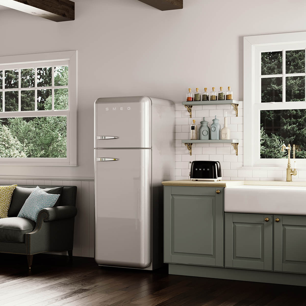 Smeg Smeg Brödrost 2 skivor TSF01 Svart