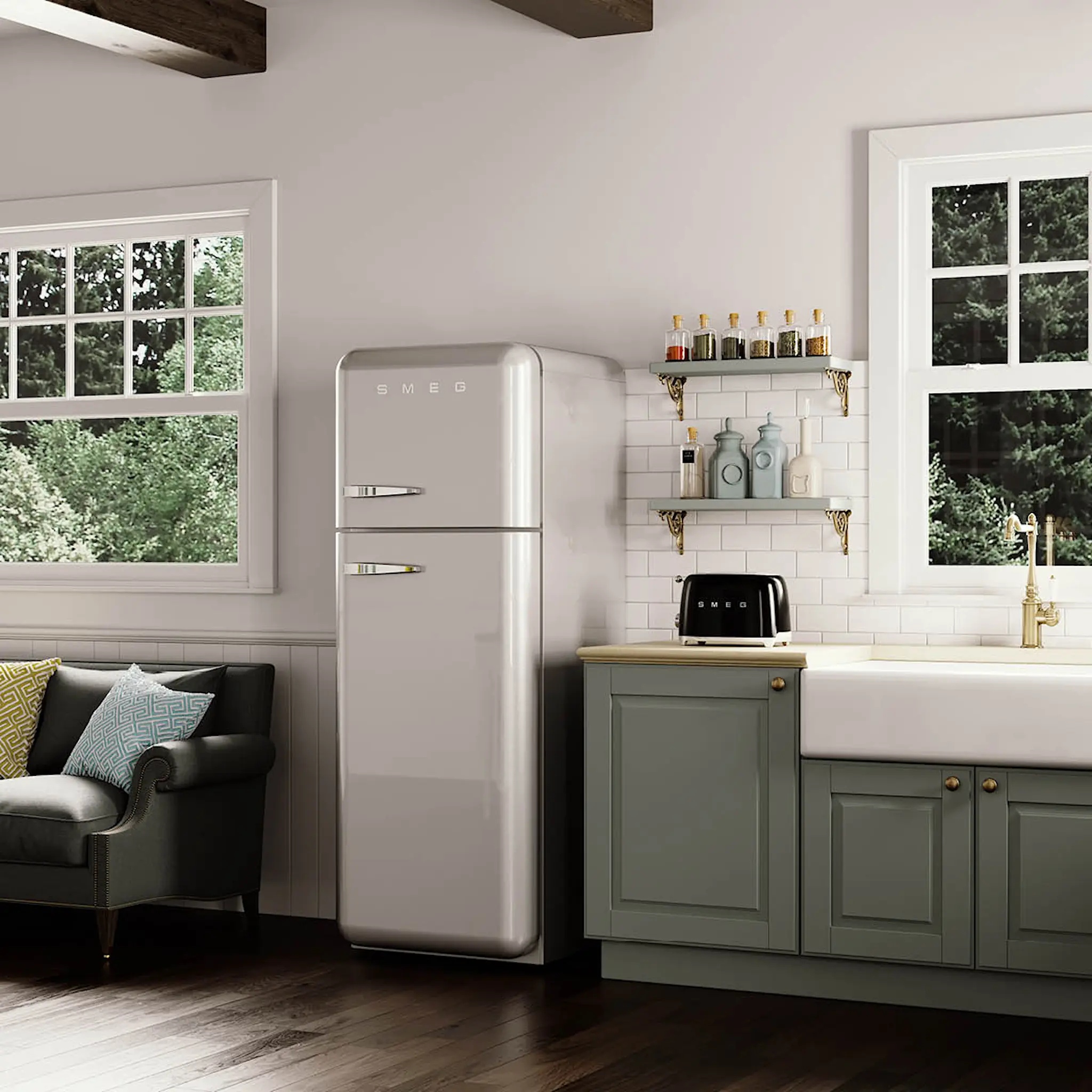 Smeg Smeg Brödrost 2 skivor TSF01 Svart