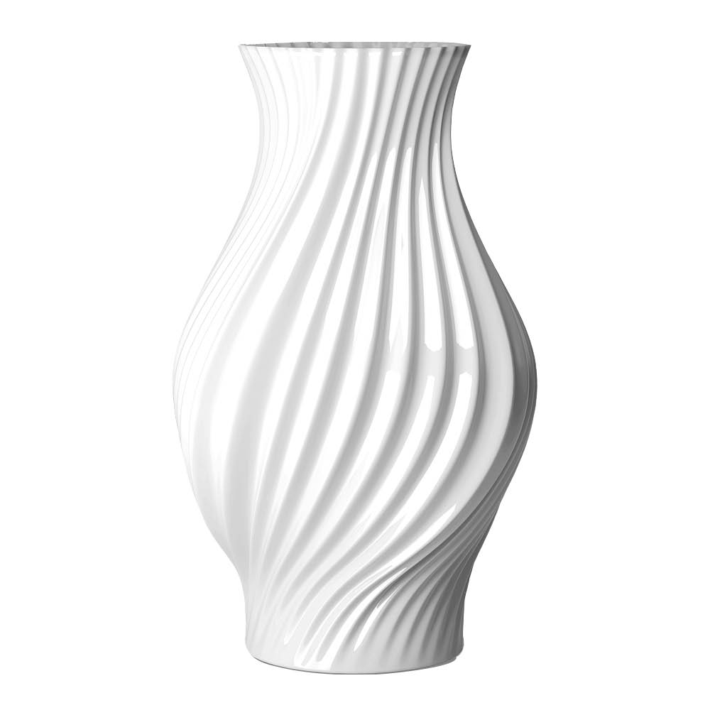 Lyngby Porcelæn - Twist Maljakko 25 cm Valkoinen