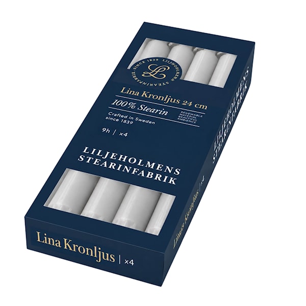 Lina kronljus 24 cm 4-pack dimgrå