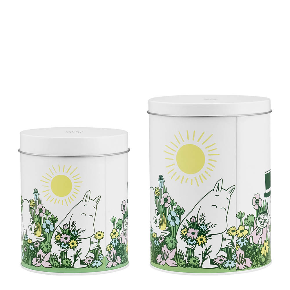 Muurla Muumi Peltipurkki 2 kpl Valkoinen