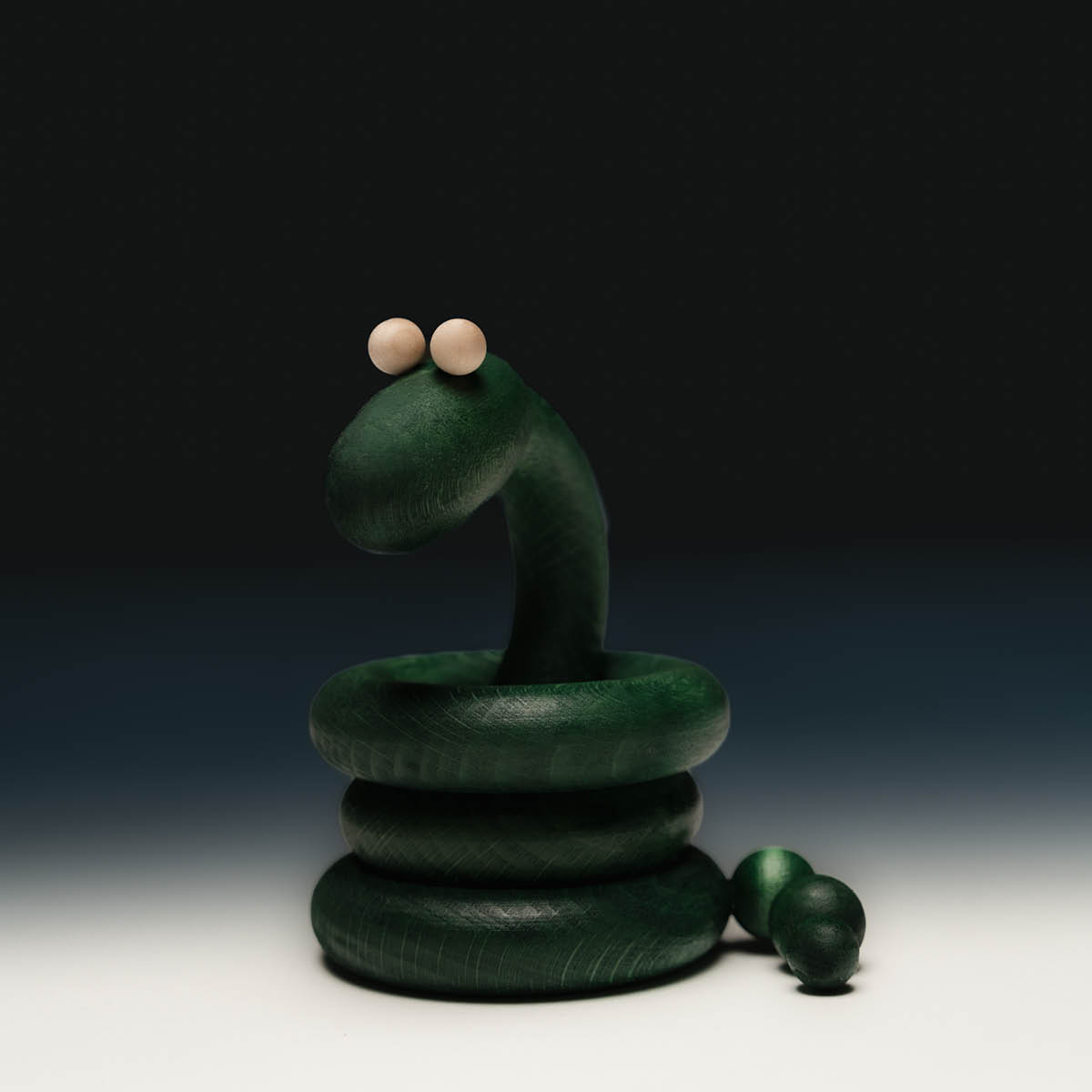 Aarikka Käärme figuuri 5 cm vihreä