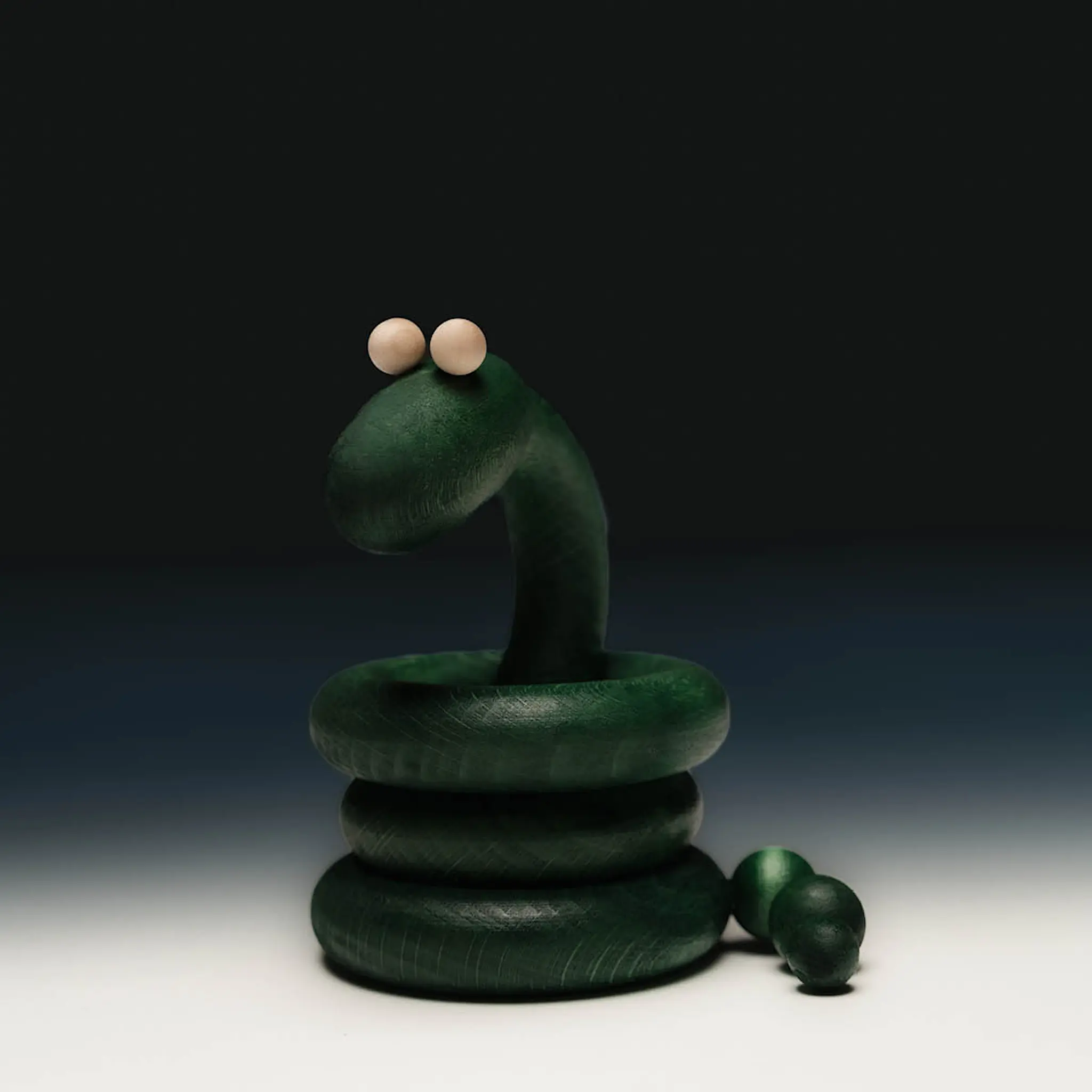 Aarikka Käärme figuuri 5 cm vihreä