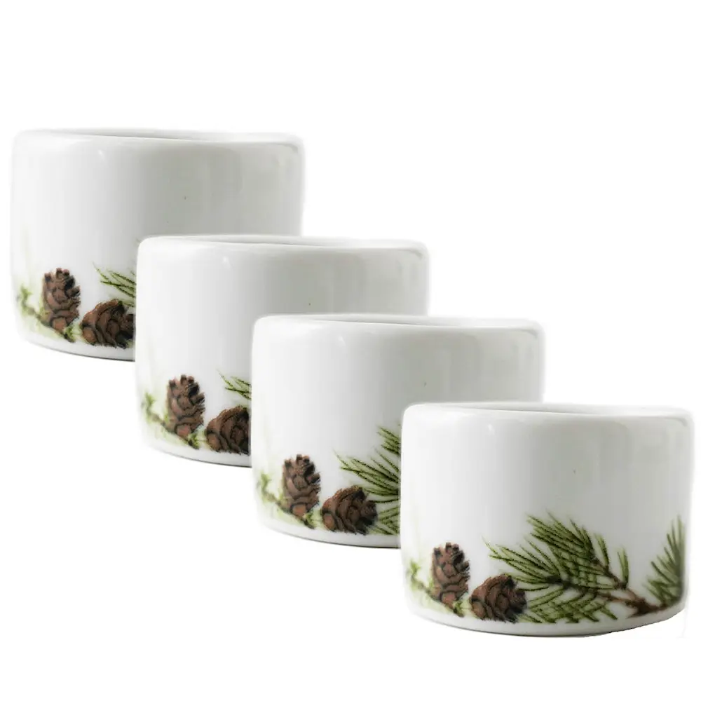 Nostalgi Servettirengas 4 kpl Valkoinen/Vihreä