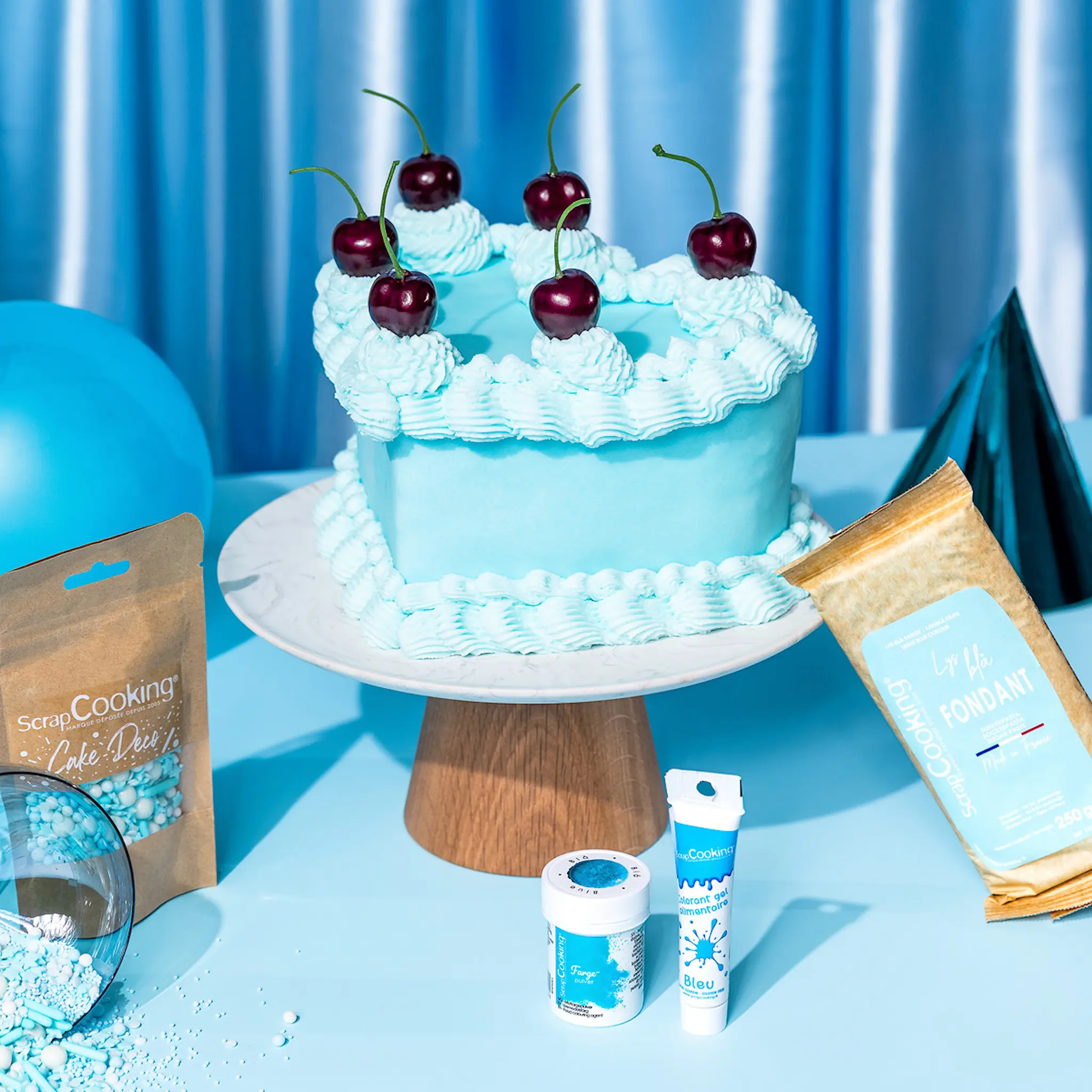 ScrapCooking Pulverfärg 5 g blå