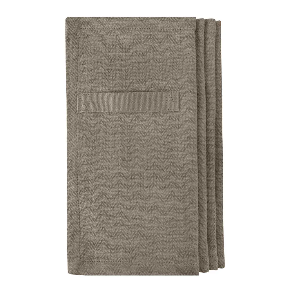 Puuvillaservetti 20x20 cm 4 kpl clay