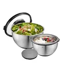 Muovo skålset 2 delar 2,5 L + 4,5 L stål/svart