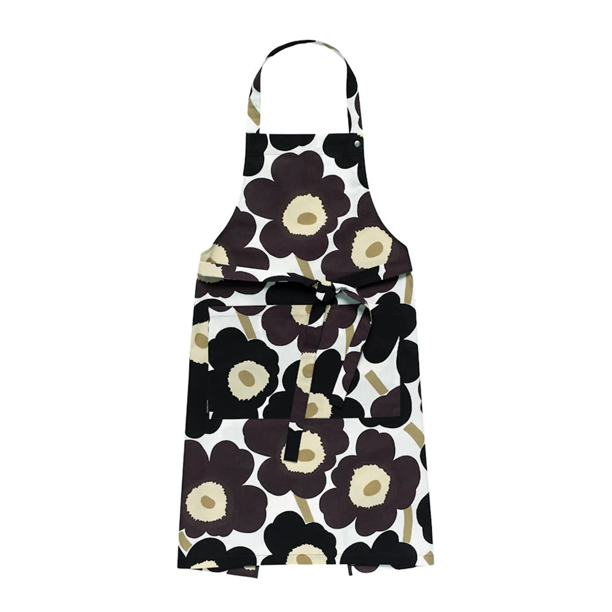 Marimekko Pieni Unikko forkle 85 cm hvit/grå/beige