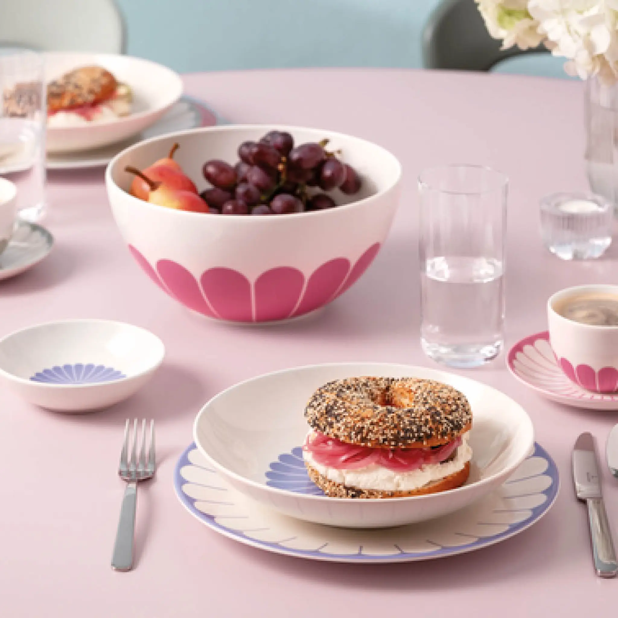 Villeroy & Boch Fleur bleu pastaskål 24 cm 62 cl blå