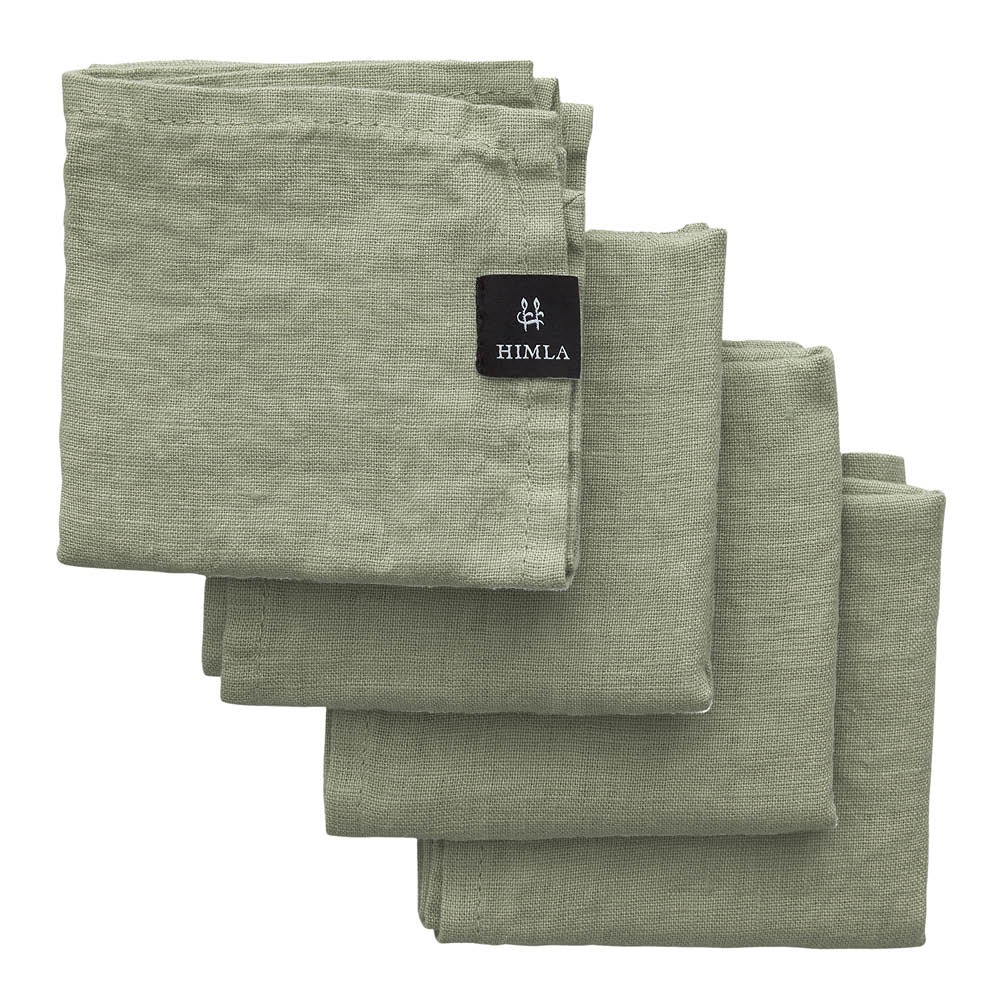 Himla Sunshine servett linne 45x45 cm 4-pack sage