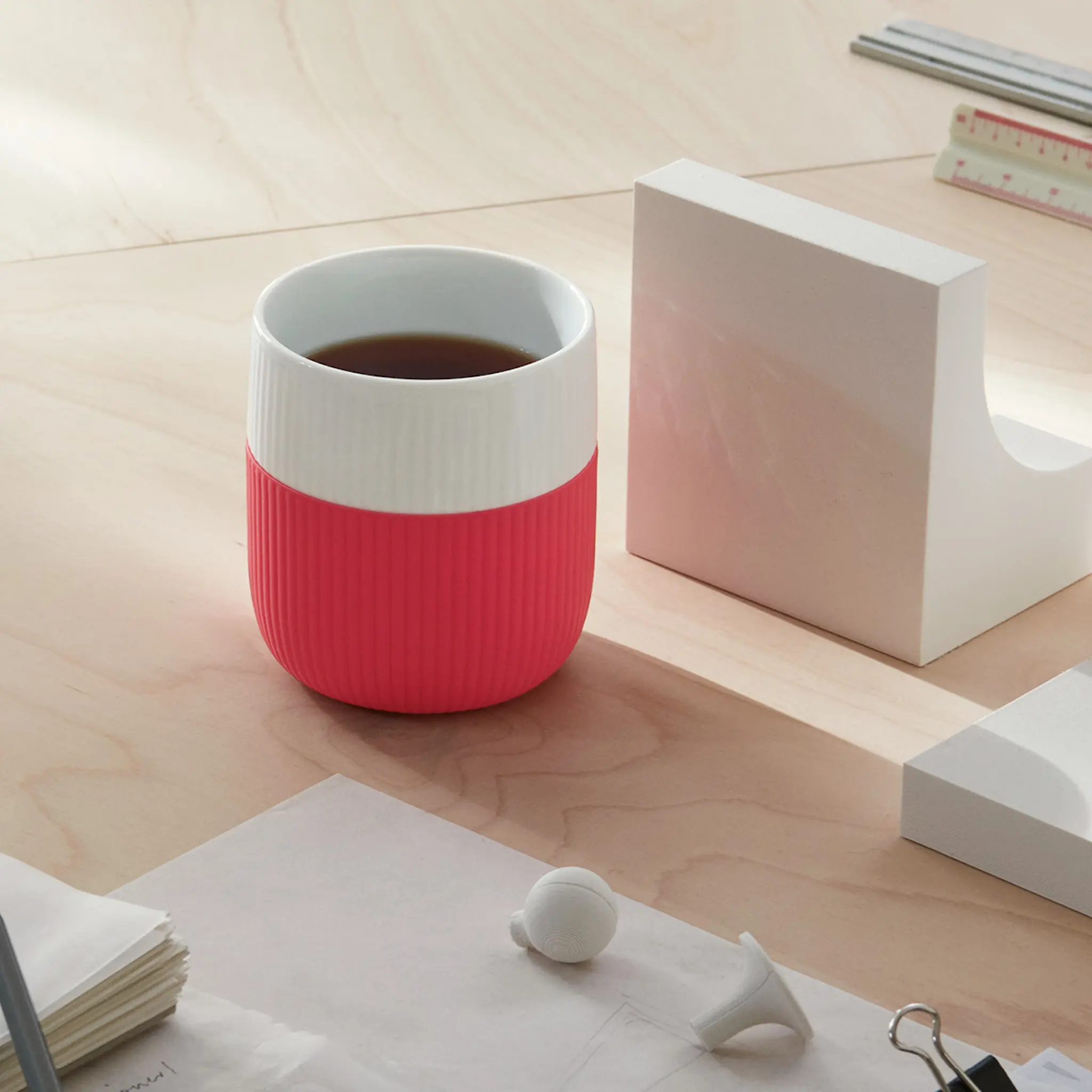 Royal Copenhagen Fluted Contrast Mugg 35 cl Hibiskus