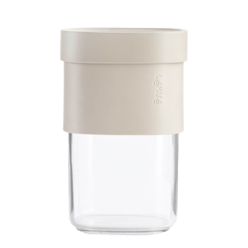 Lékué Flip Storage förvaringsburk M med lock beige