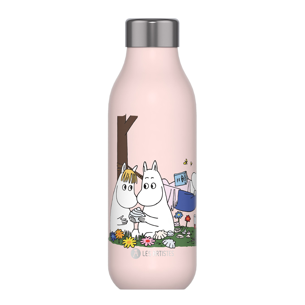 Les Artistes - Bottle Up Muumi Termosmuki piknik 0,5L Vaaleanpunainen