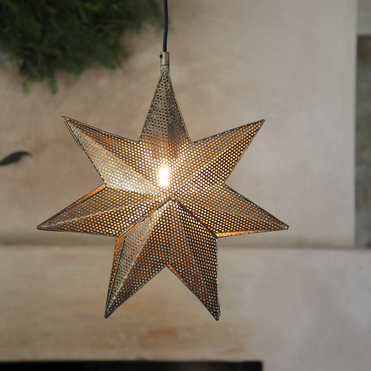 Markslöjd Ivy stjerne anheng 39 cm antikk messing