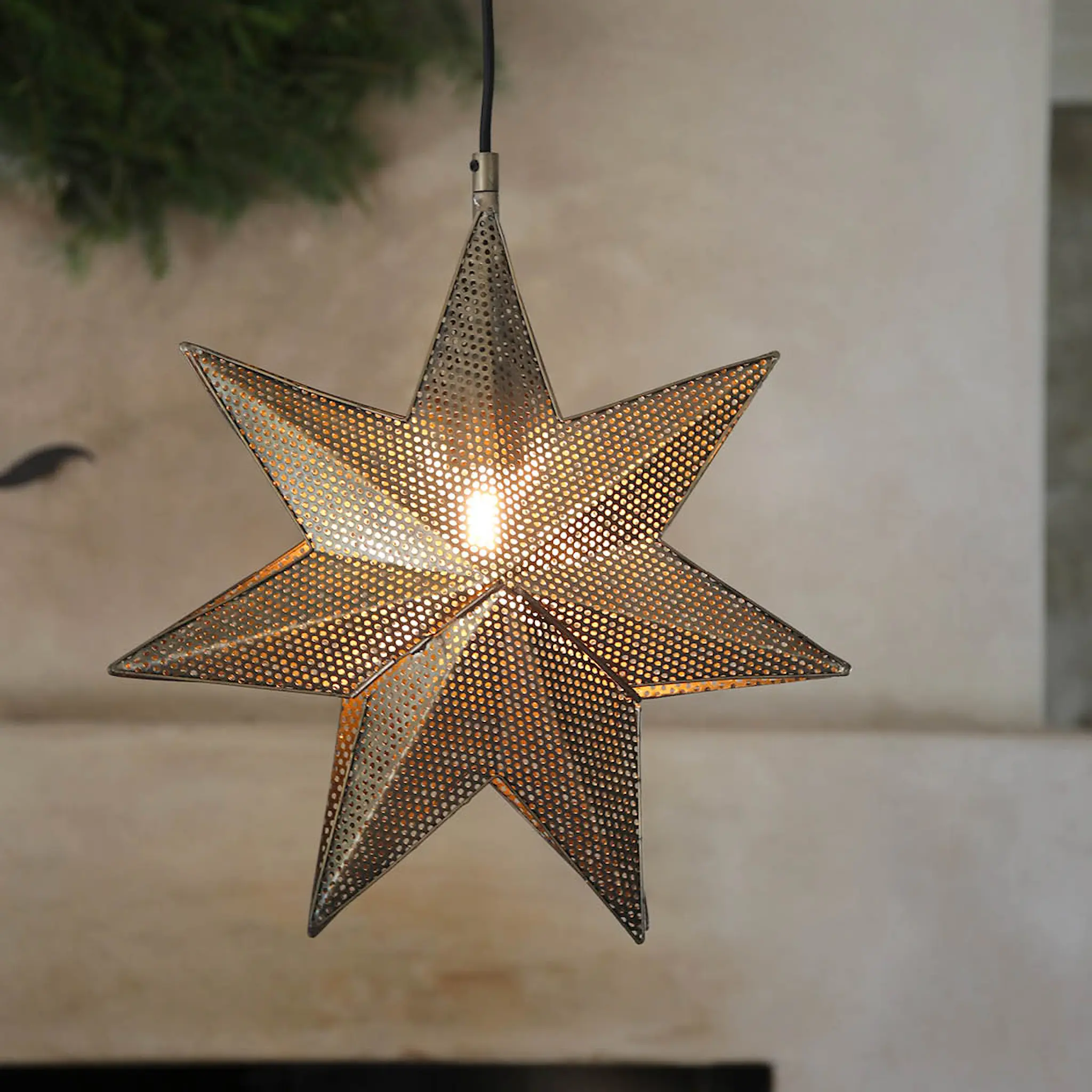 Markslöjd Ivy julstjärna 38x39 cm antik mässing