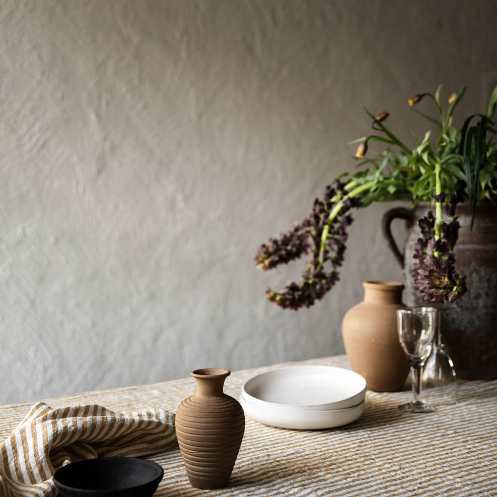 Tell Me More Leon Pöytäliina 145x330 Spice Stripe