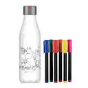 Bottle Up Mumin termoflaska 0,5 L med pennor vit/multi