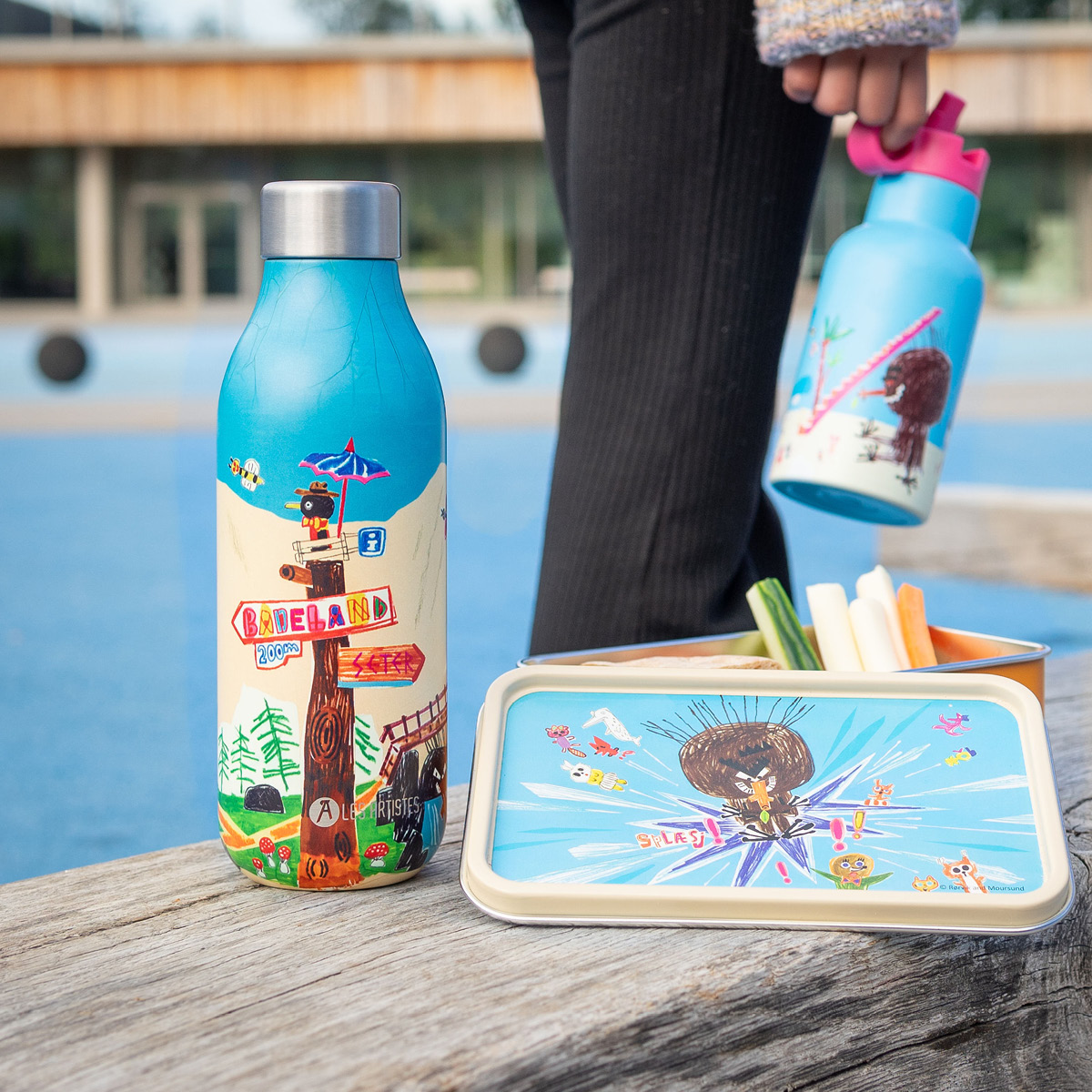 Modern House Bukkene Bruse matlåda 1L orange/multi