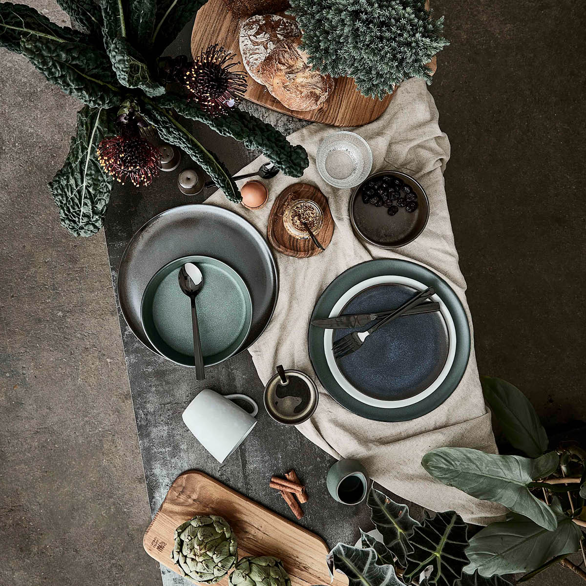 Aida RAW Northern Green skål 19,5x4,5 cm