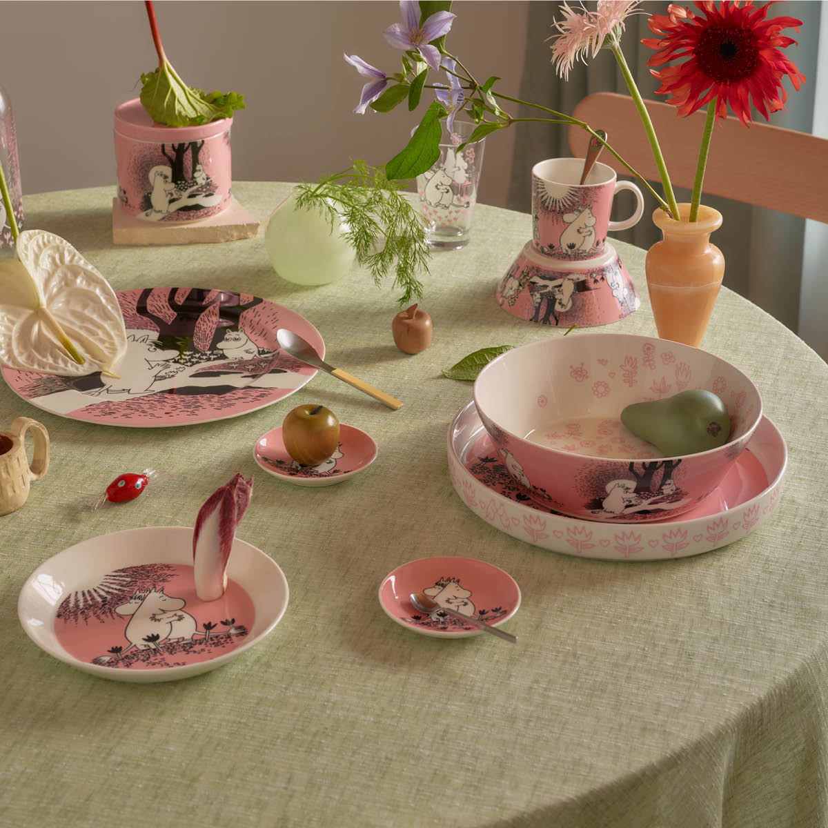 Moomin Arabia Mummi serveringsskål 23cm Kjærlighet rosa 30 år