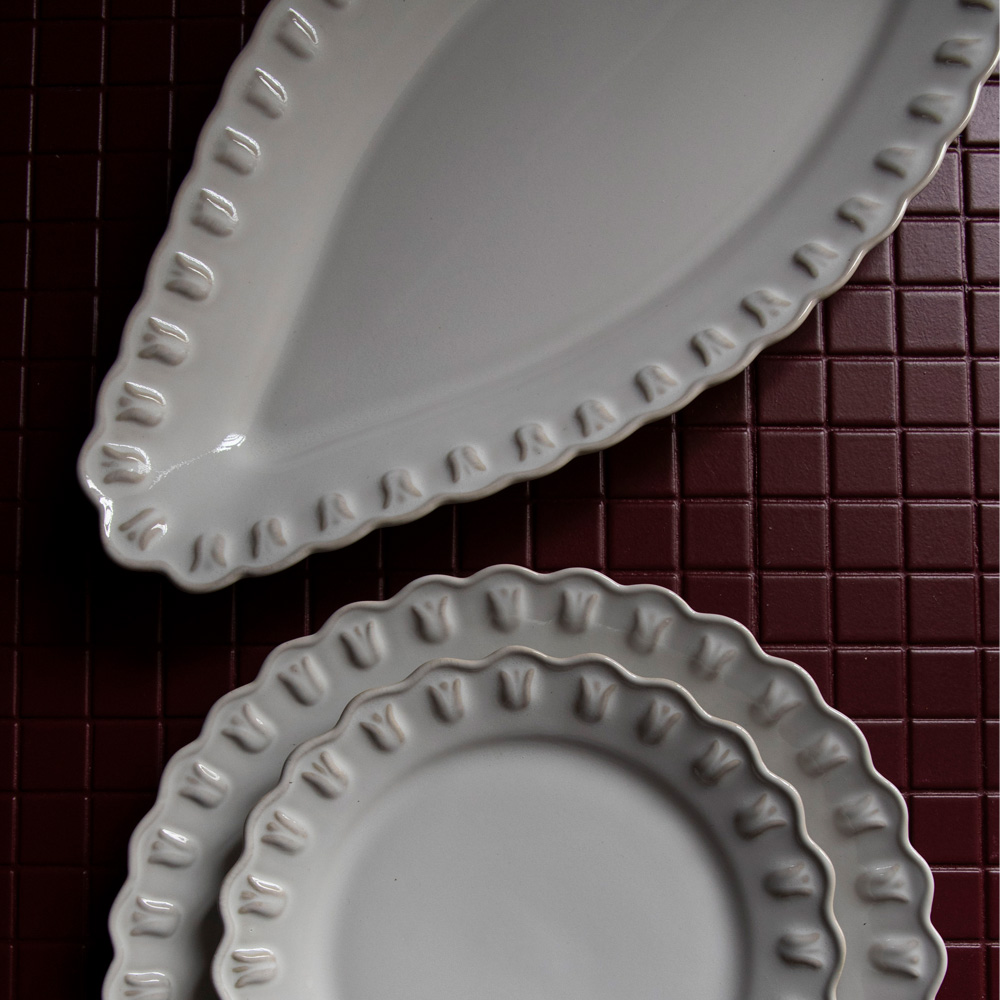 PotteryJo Tulipa ovalt fat  45 cm hvit