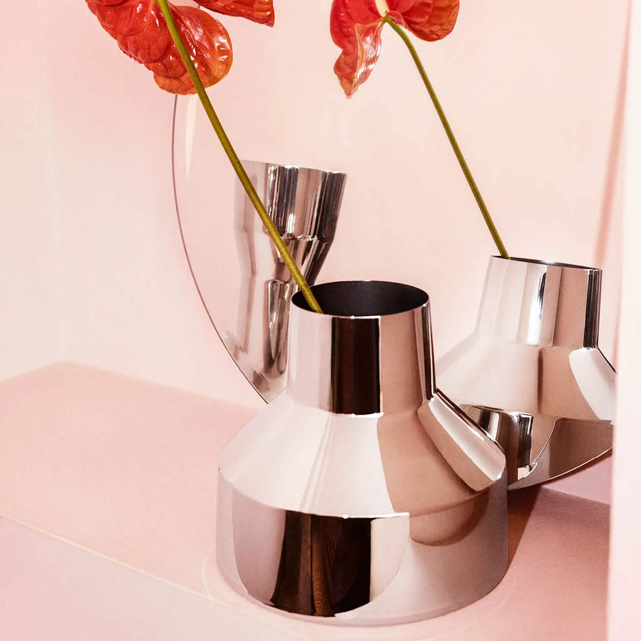 iittala Solare låg vas 22x20 cm stål