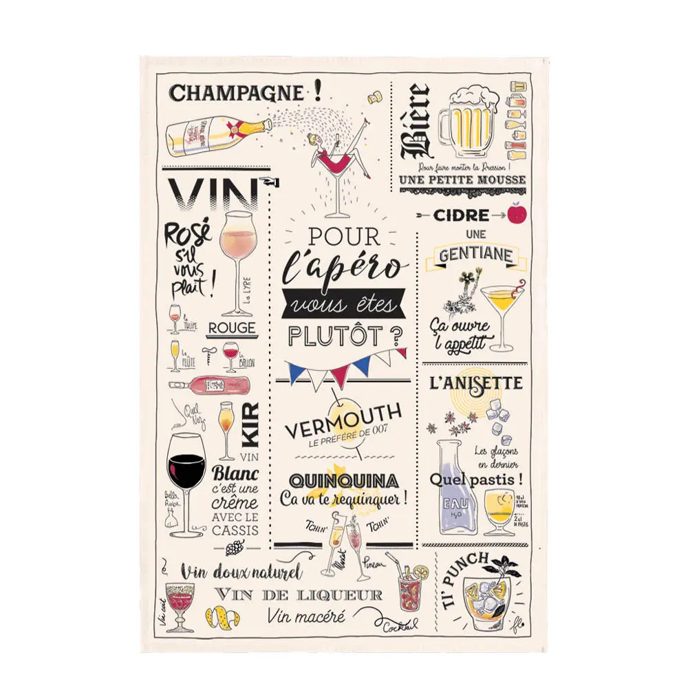 Keittiöpyyhe 48x72 cm cocktail-aika