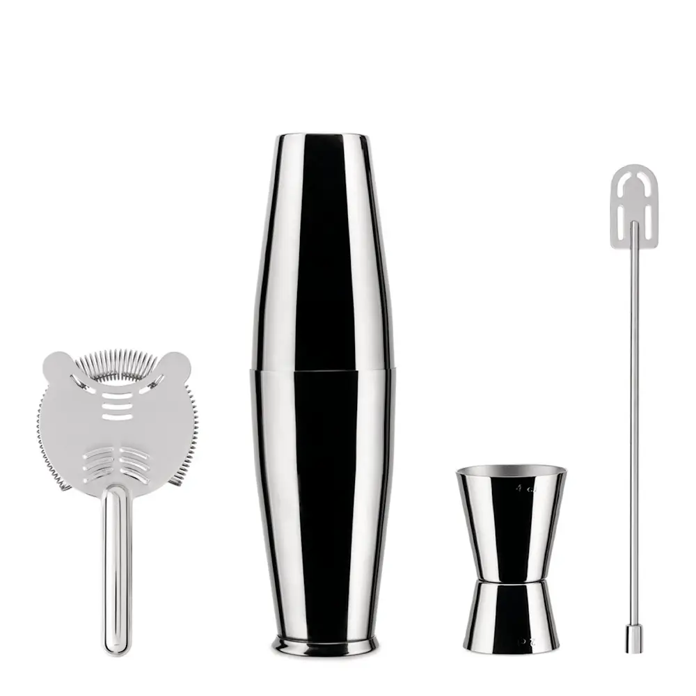 Alessi Boston shakersett 4 deler rustfri