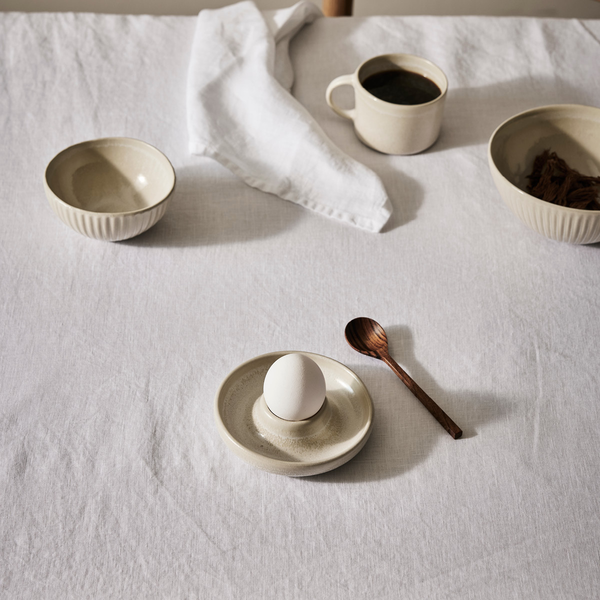 Tell Me More Granada äggkopp 12,5 cm creme