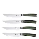 Hybrid stekkniv set 4 delar silver/skogsgrön