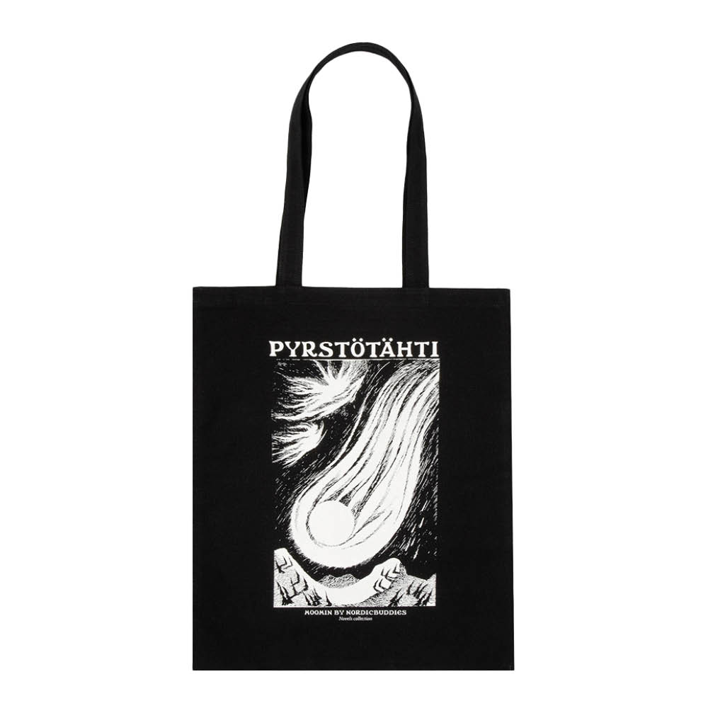 Nordicbuddies - Muumi Novels Kangaskassi Kometti 38,5x42 cm Musta