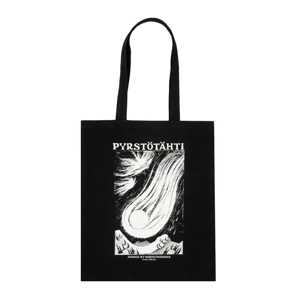 Muumi Novels kangaskassi 38,5x42 cm Kometti musta