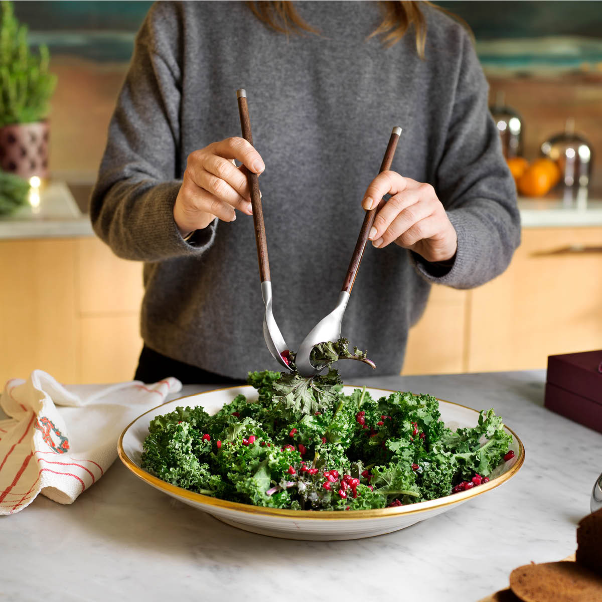 Klong Salvia salatbestikk 30,5 cm matt